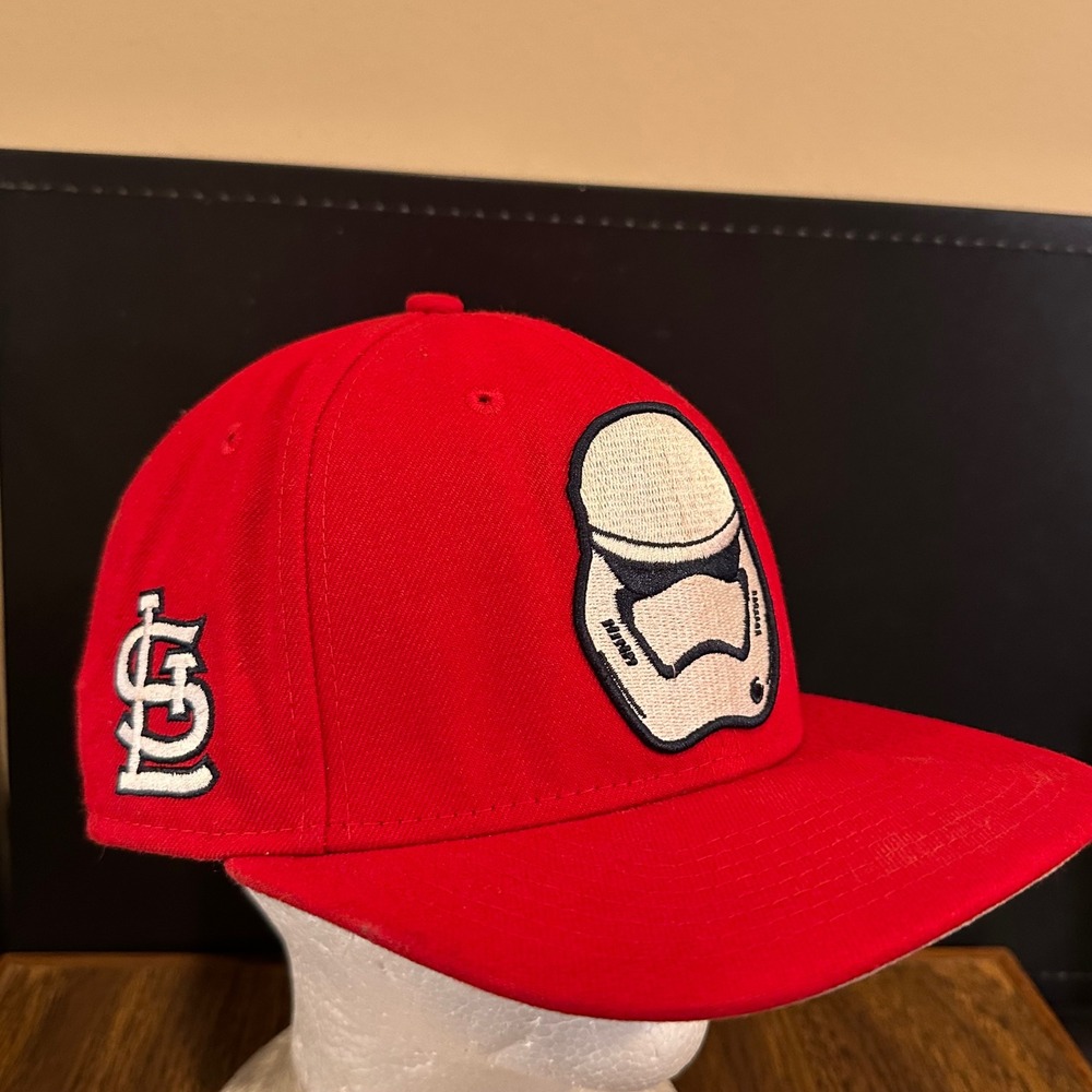 New Era 9FIFTY St Louis Cardinals Star Wars Stormtrooper Snapback Hat Red Mens